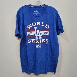 Dodgers World‎ Series 2020 T-Shirt 2XL Fanatics Blue MLB Champs Graphic Tee NWT